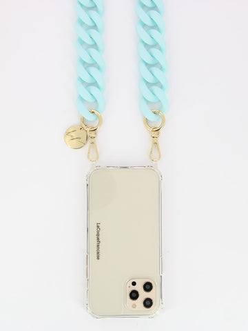 ALICE PHONE CHAIN MATTE PASTEL BLUE