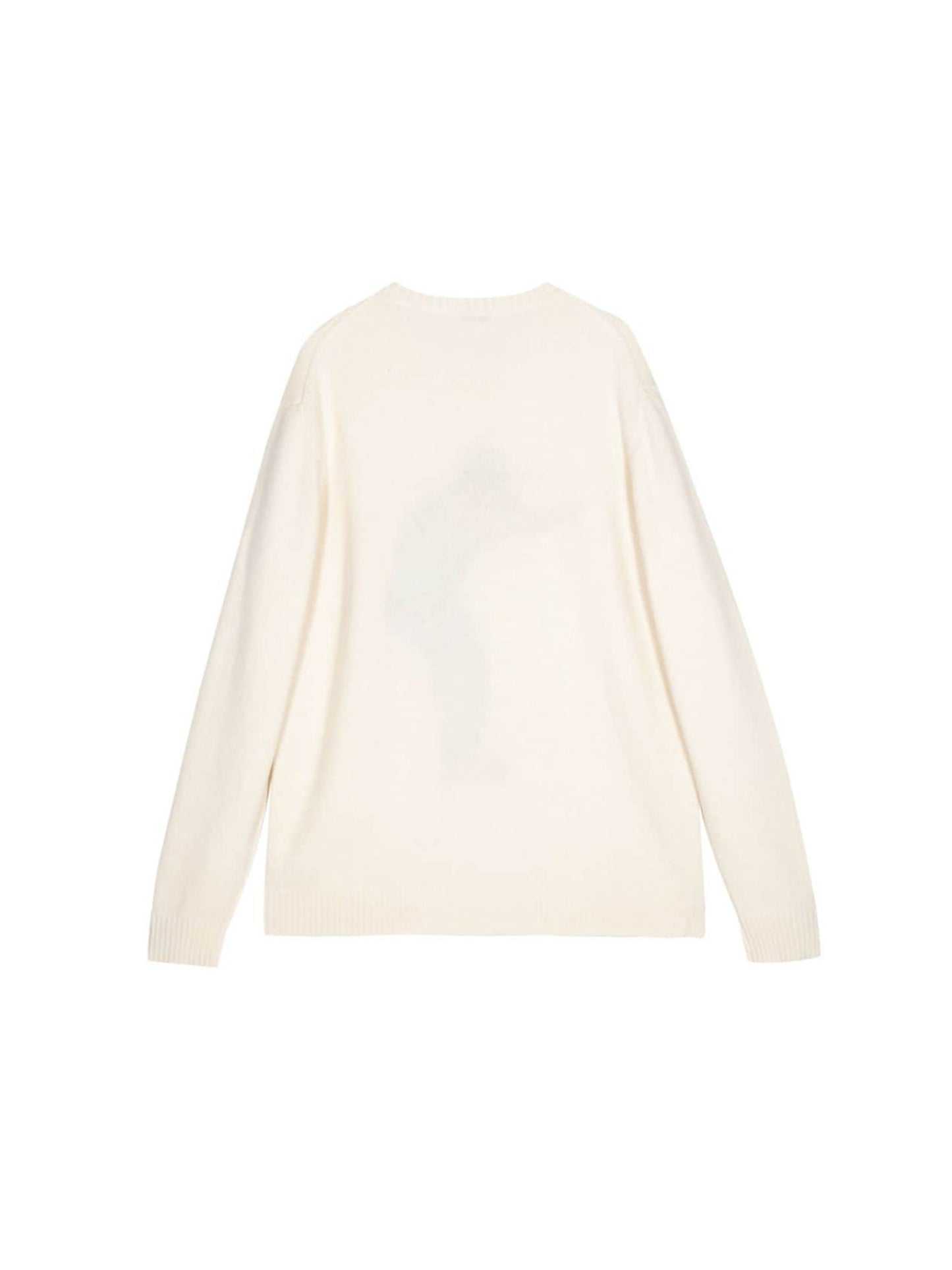 EMBROIDERED BOXER CREWNECK KNIT CREAM