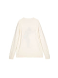 EMBROIDERED BOXER CREWNECK KNIT CREAM