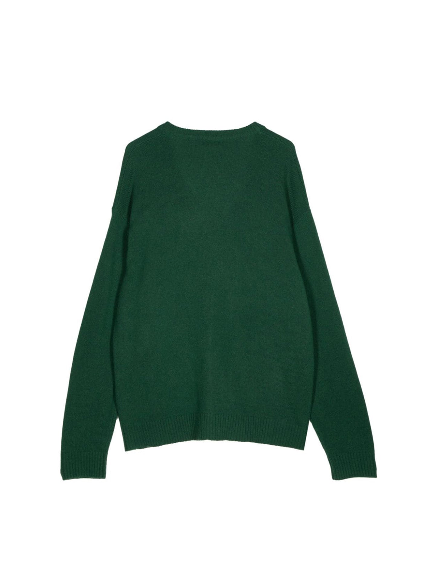 CARDIGAN BOXER INTARSIA VERT/BLANC