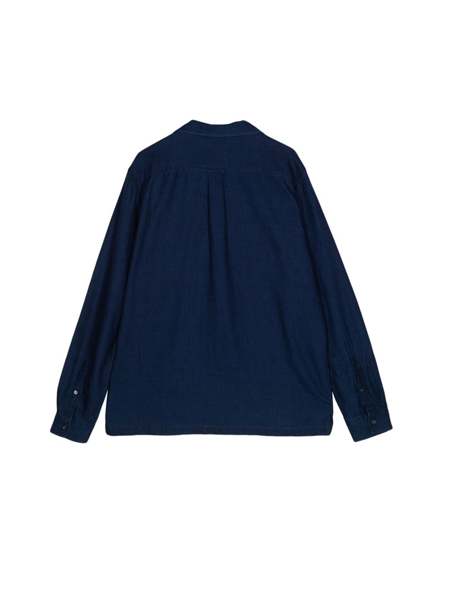 OPEN COLLAR OVERSHIRT INDIGO