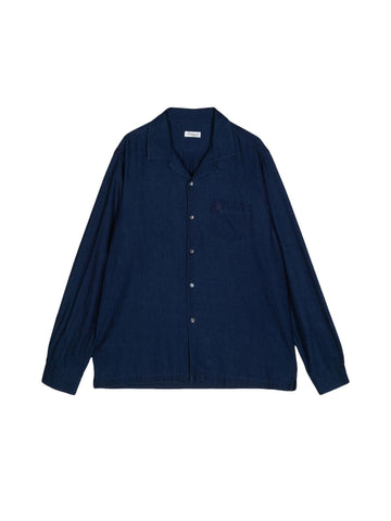 OPEN COLLAR OVERSHIRT S5 INDIGO