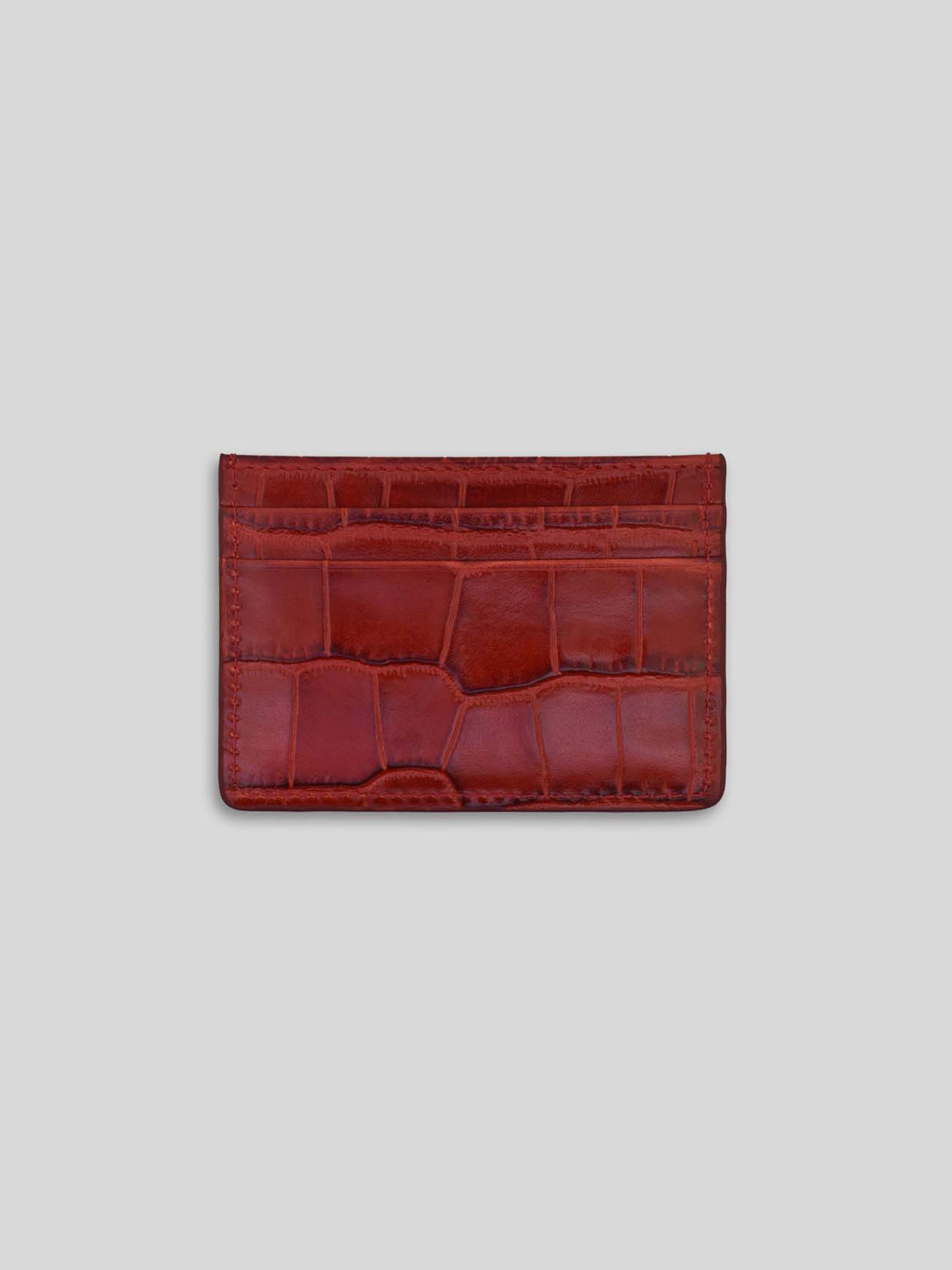 CROC DOUBLE-SIDED CARD HOLDER SPICED JAM RED