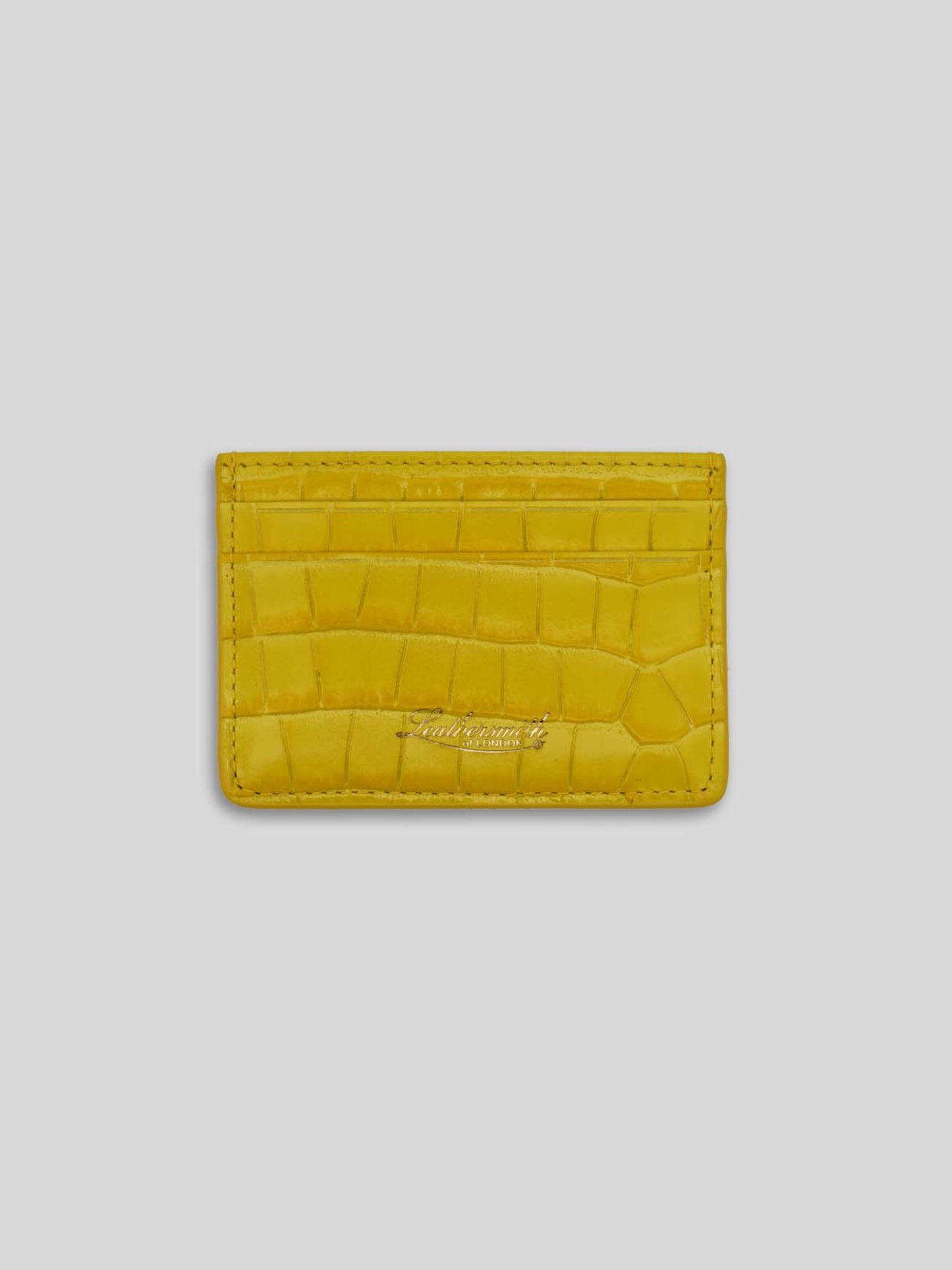 CROC DOUBLE-SIDED CARD HOLDER YELLOW