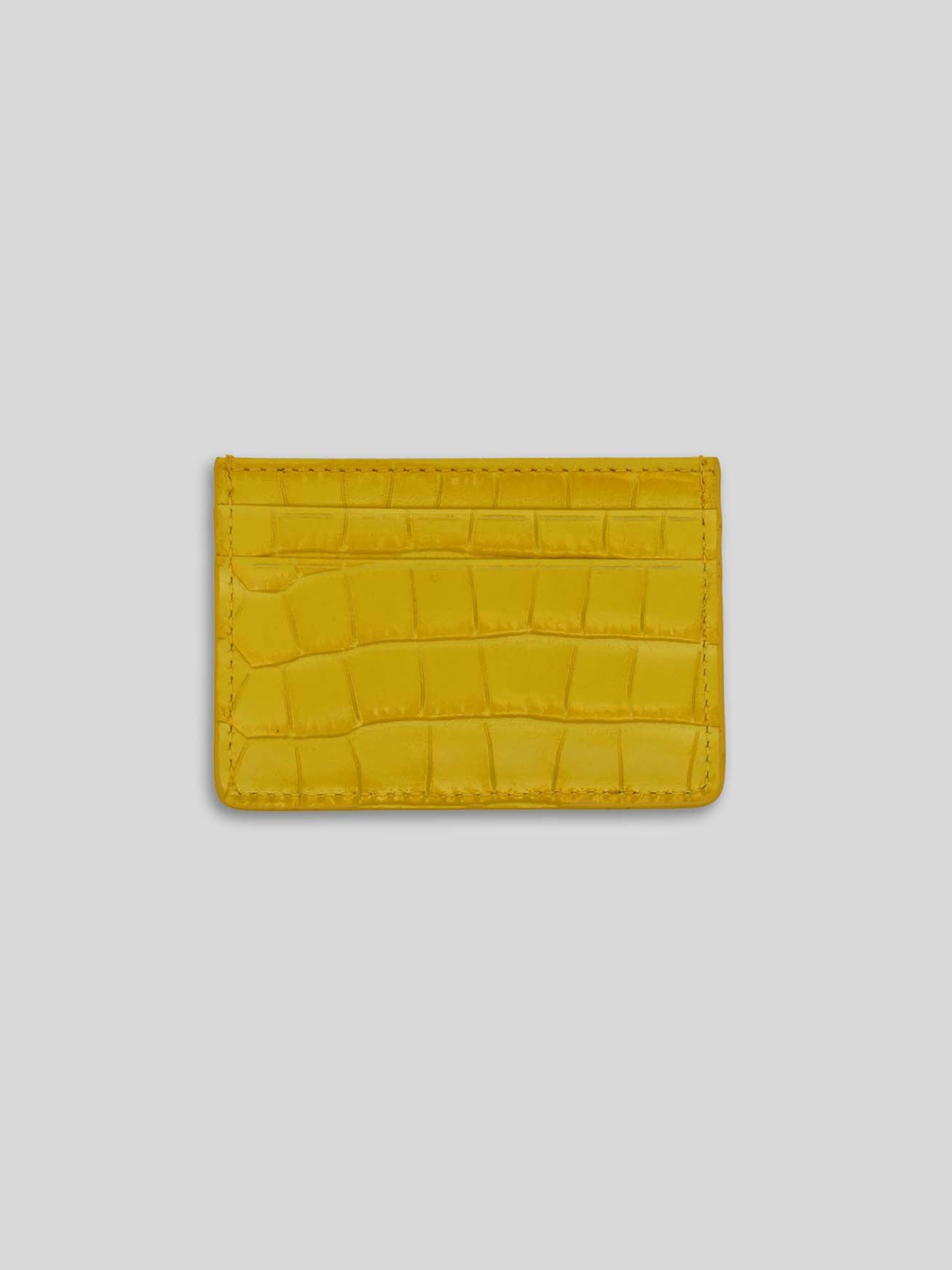 CROC DOUBLE-SIDED CARD HOLDER YELLOW