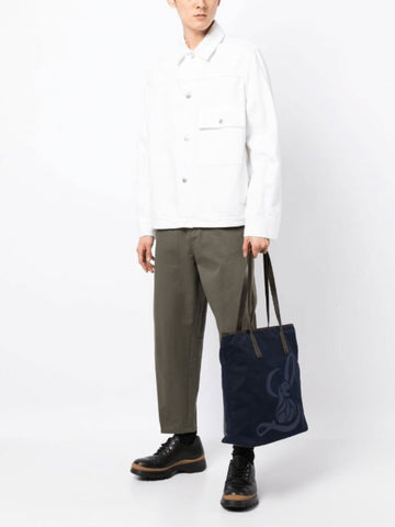 CANVAS LION SHOPPER NAVY