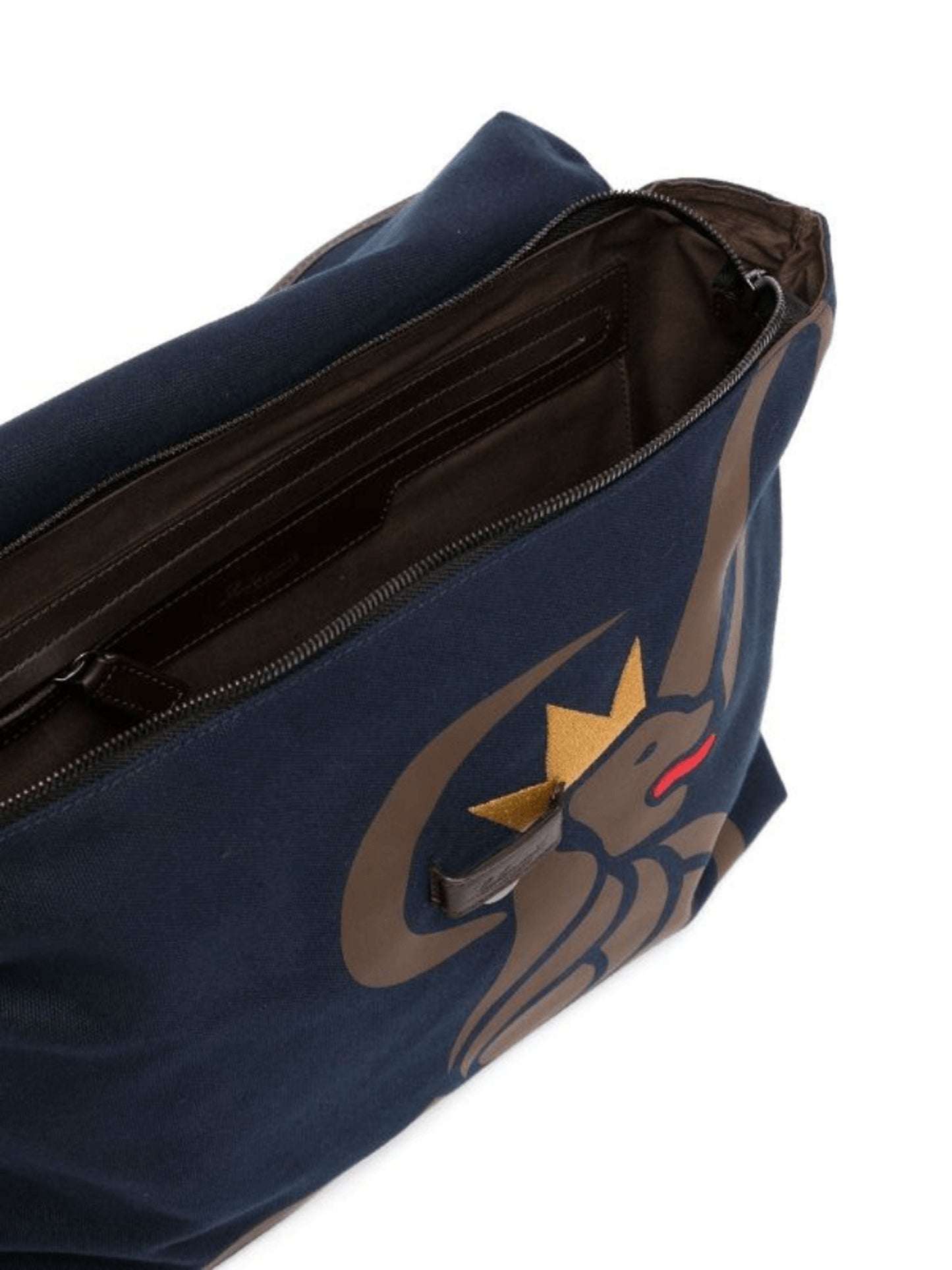 SAC MESSAGER EN TOILE LION BLEU MARINE 