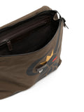 CANVAS LION MESSENGER BAG KHAKI