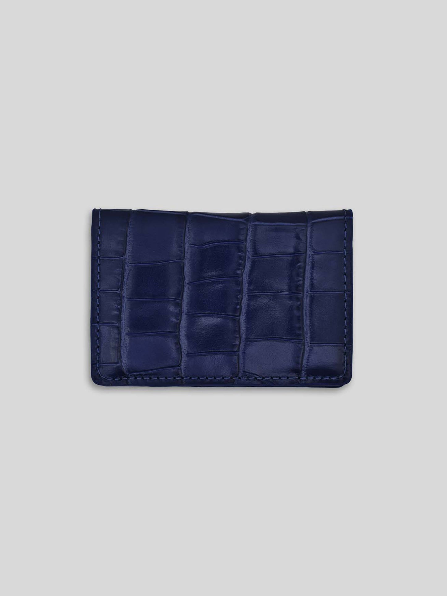 CARD HOLDER CROC BLUE INK