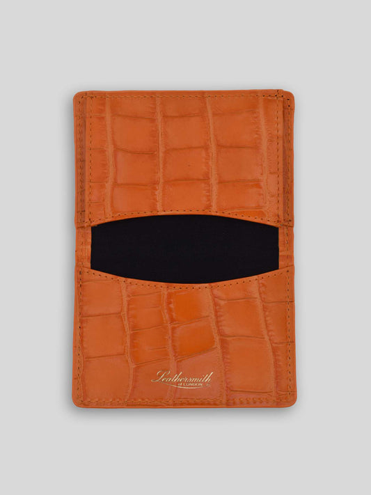 LABCH CARD HOLDER CROC TANGERINE ORANGE