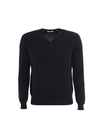 PULL COL V EN CACHEMIRE NOIR 