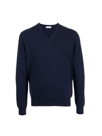 CASHMERE V-NECK SWEATER NAVY