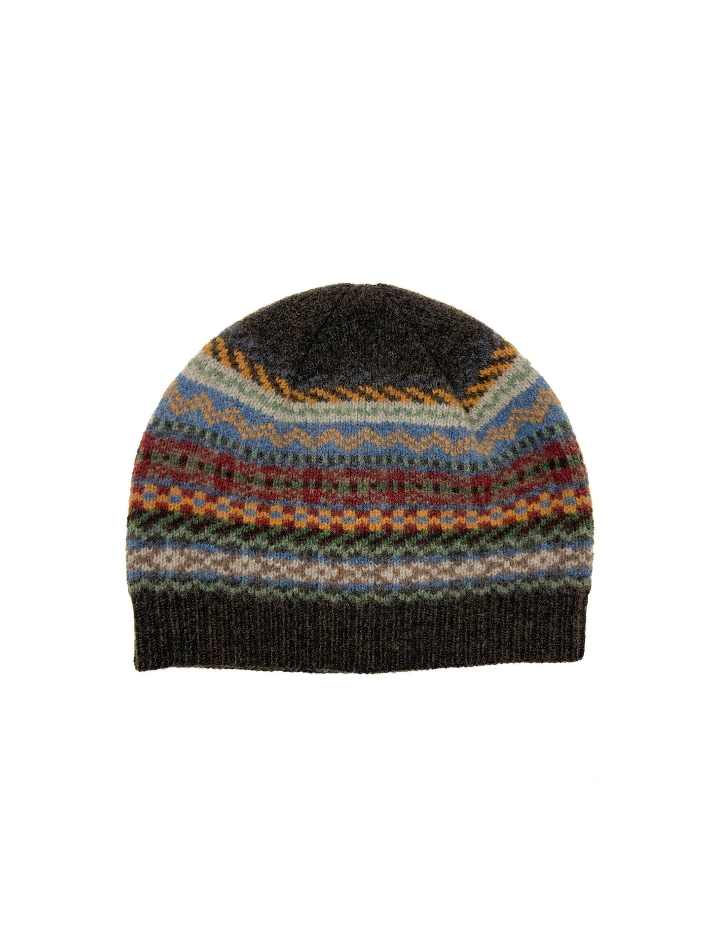 FAIR ISLE BEANIE BROWN MULTI