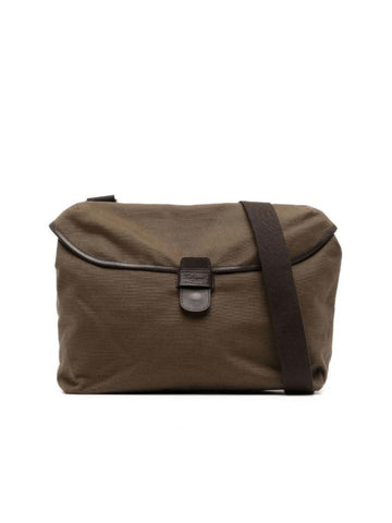 CANVAS PLAIN MESSENGER BAG KHAKI