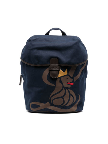 SAC À DOS EN TOILE LION BLEU MARINE 