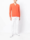 PULL COL V EN CACHEMIRE ORANGE 