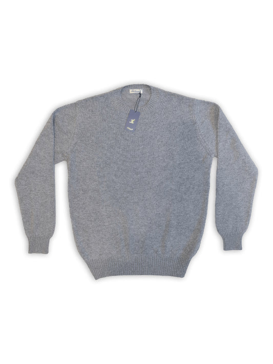 PULL COL ROND EN CACHEMIRE GRIS 