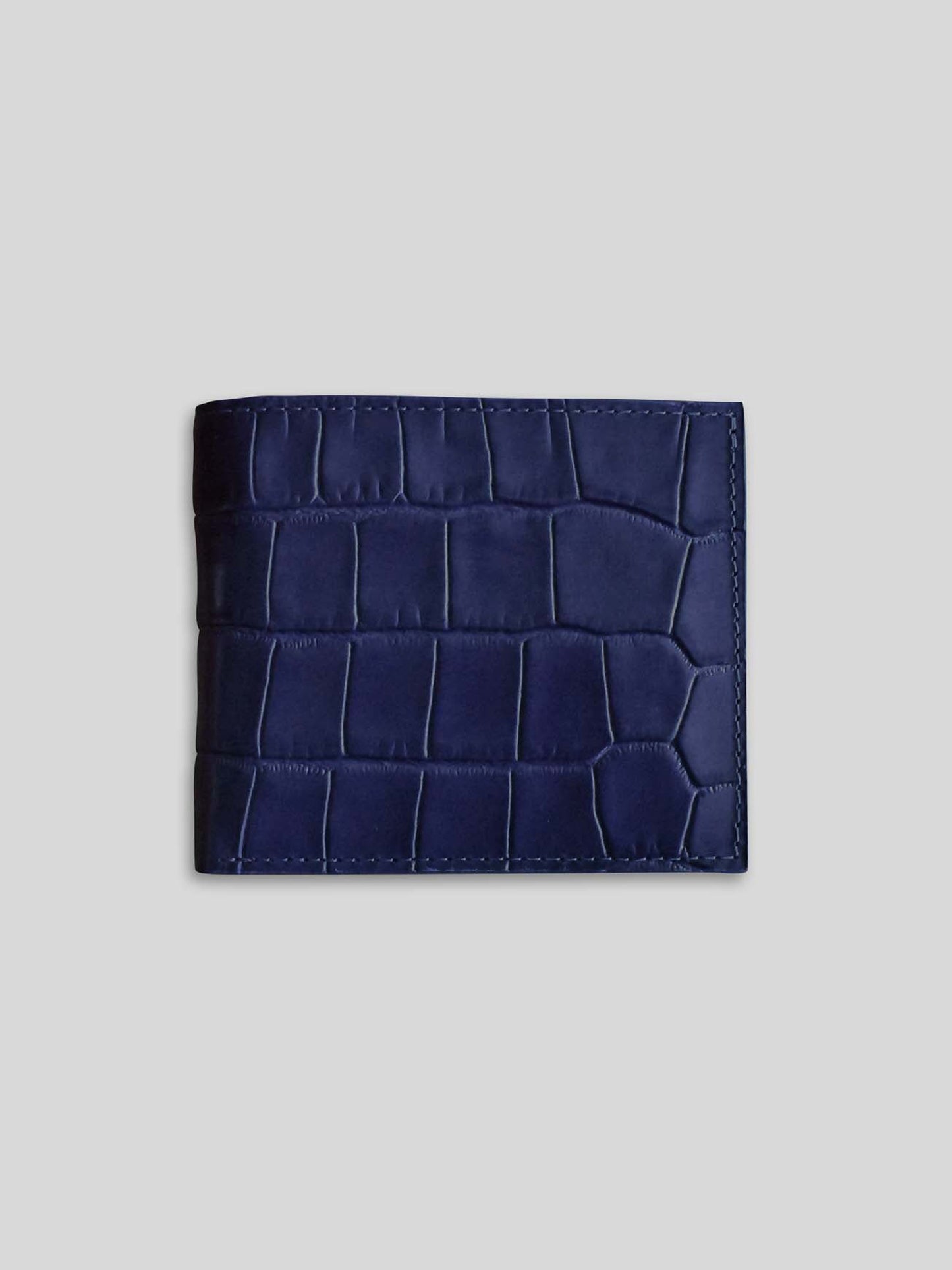 CROC SIX CARD WALLET BLUE INK