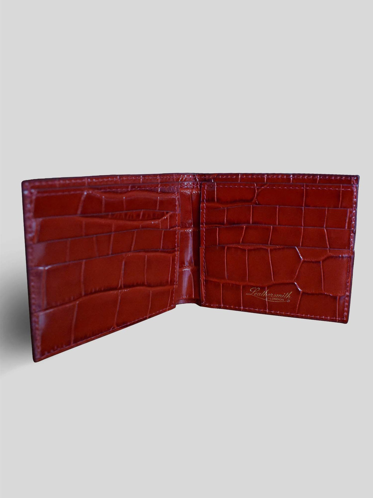 CROC SIX CARD WALLET SPICED JAM RED