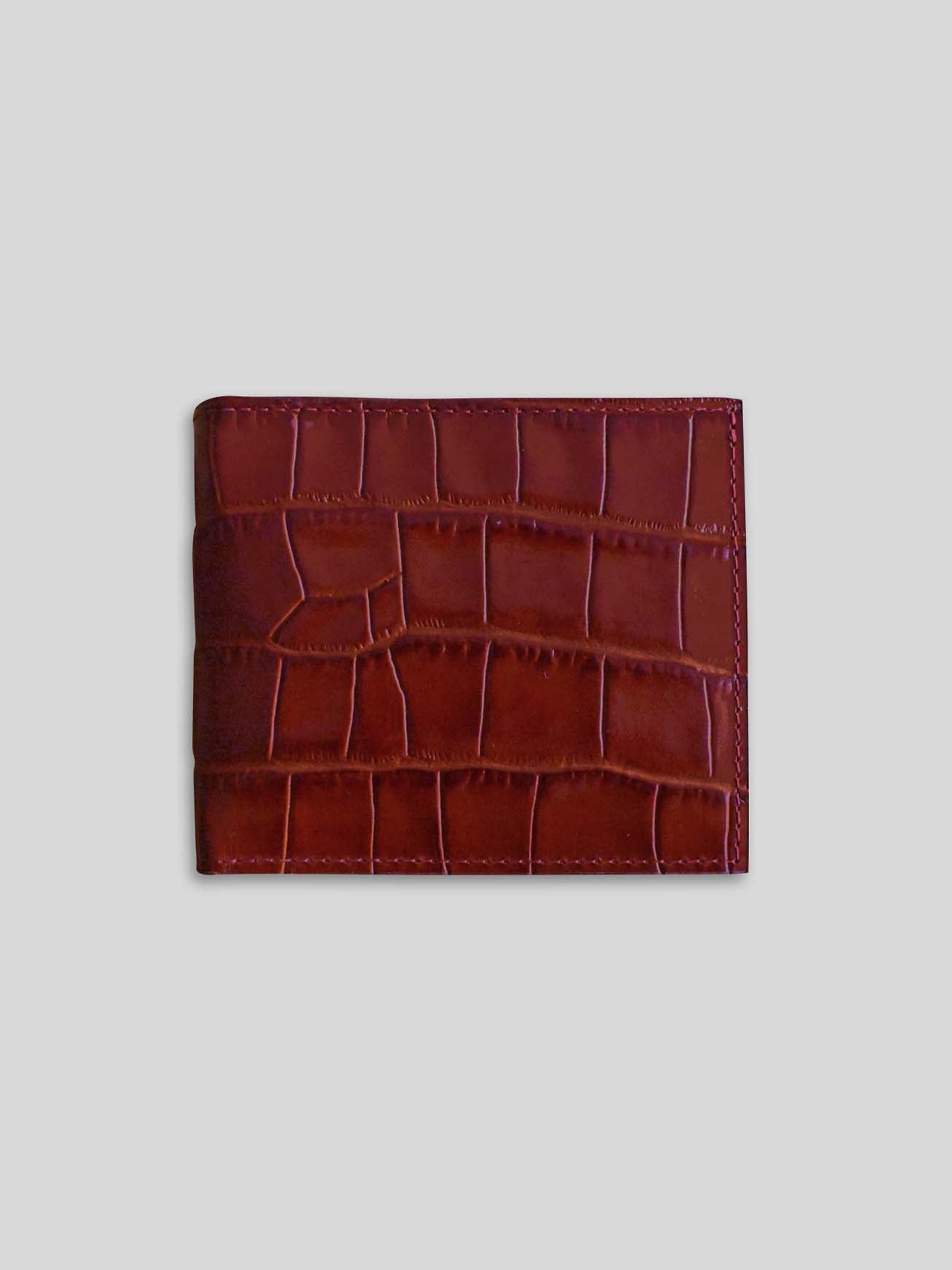 CROC SIX CARD WALLET SPICED JAM RED