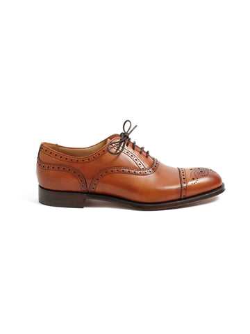 WILFRED BROGUE DARK LEAF LEATHER SHOE