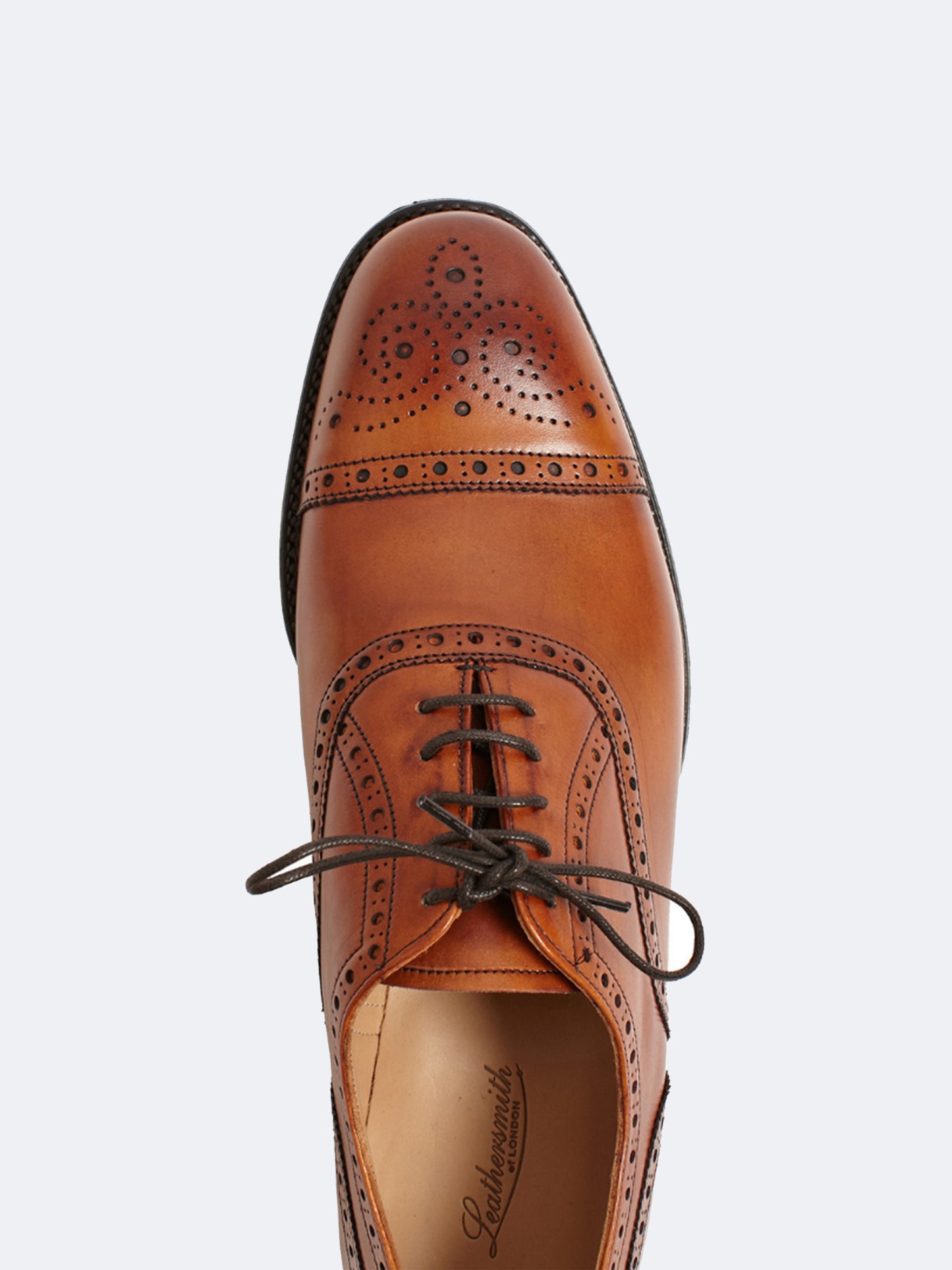 CHAUSSURES WILFRED BROGUE EN CUIR À FEUILLES FONCÉES