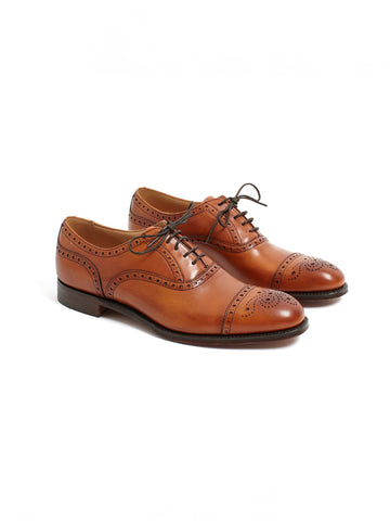 WILFRED BROGUE DARK LEAF LEATHER SHOE