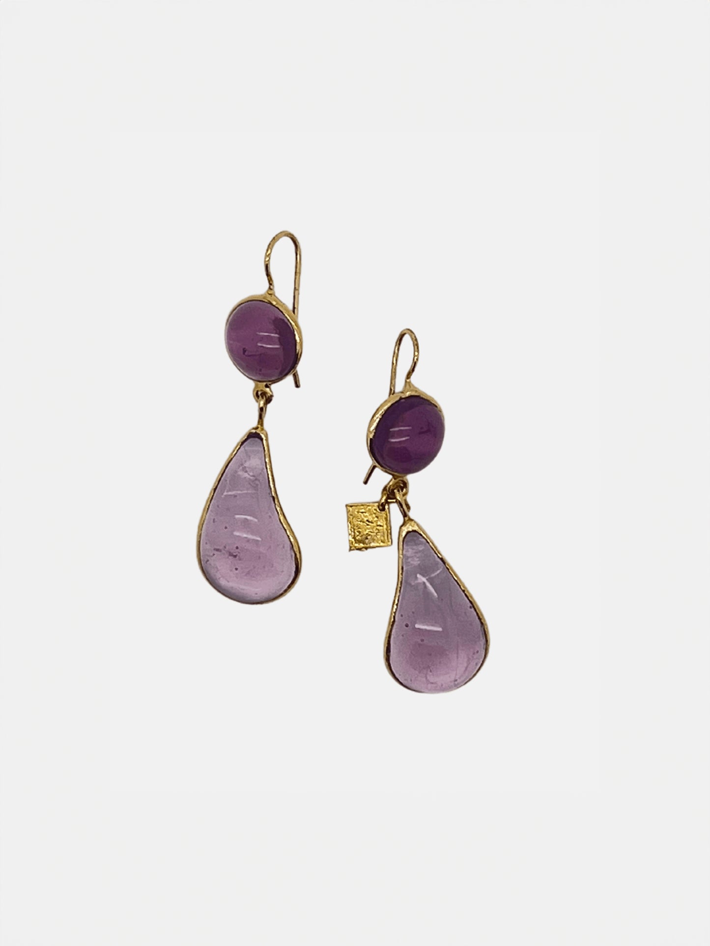 TWO TIER EARRINGS LILAC