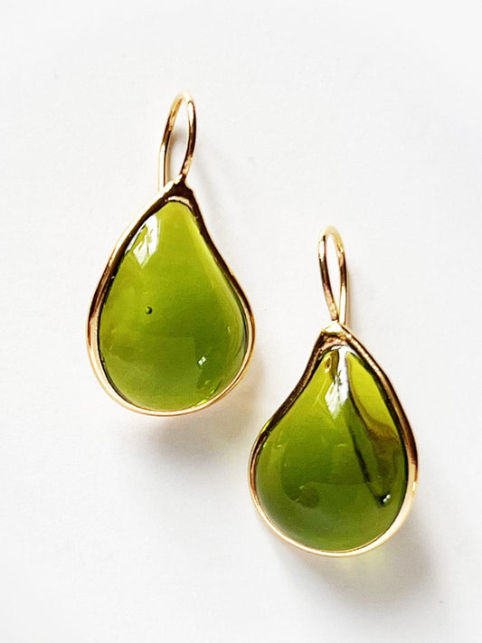 LOULOU SIMPLE EARRINGS GREEN