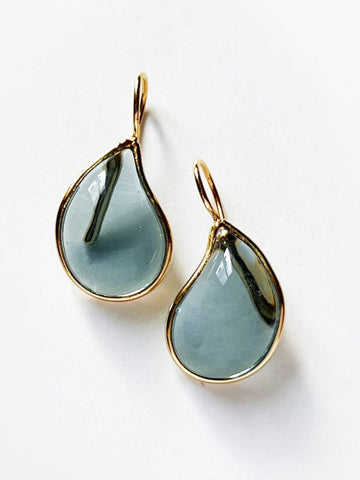 LOULOU SIMPLE EARRINGS PALE BLUE