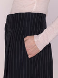 PINTSTRIPE WOOL TROUSERS NAVY