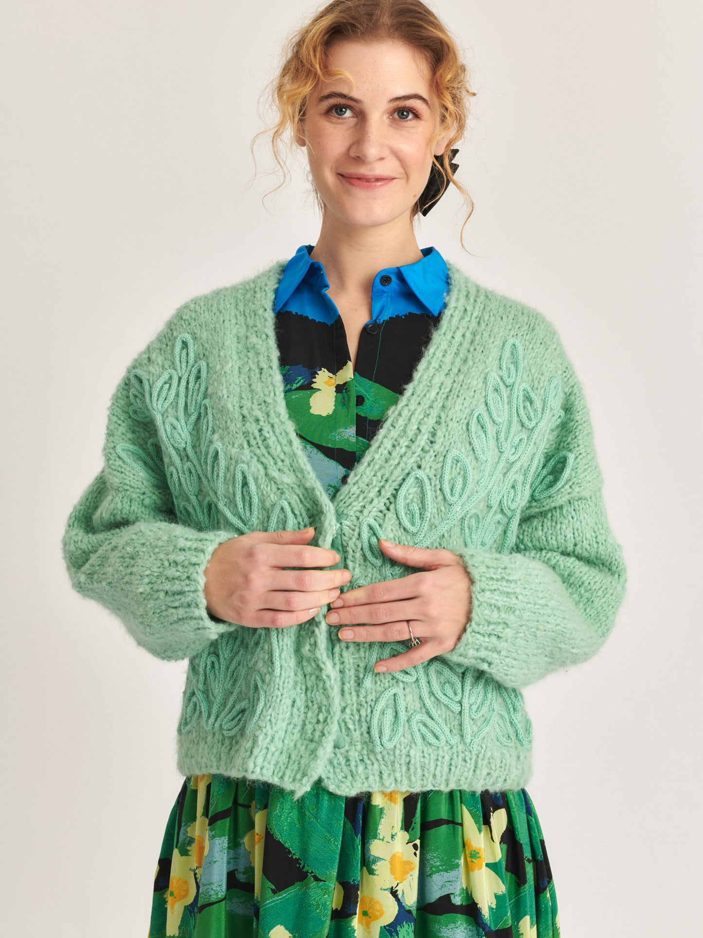 ERNST CARDIGAN MINT GREEN