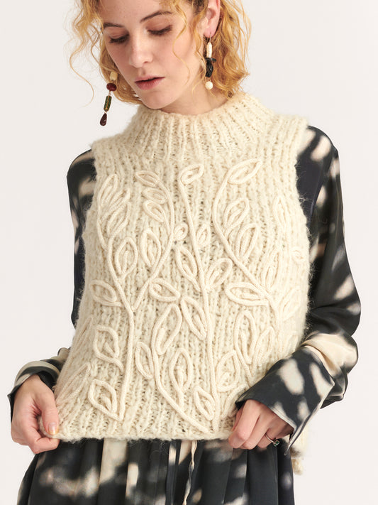 MAYA PULL KNIT OFF WHITE