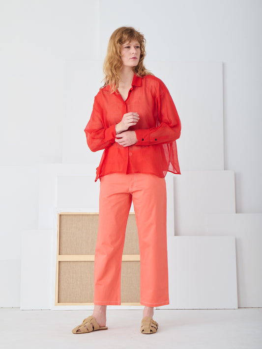 BASILE CROPPED PANT ORANGE SOLEIL