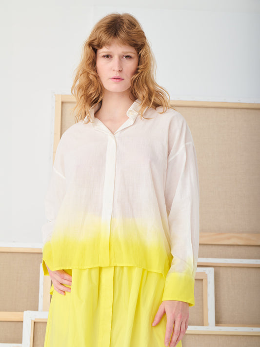 GRETA DIP DYE SHIRT YELLOW