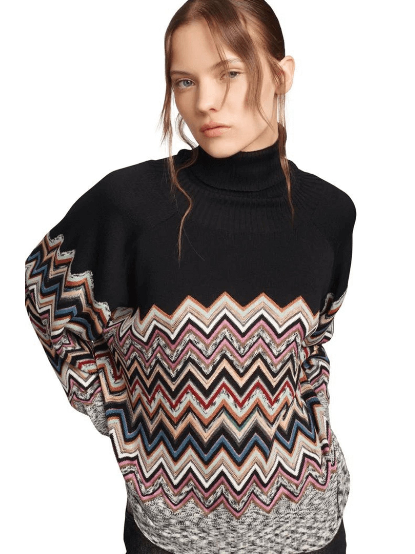 ZIGZAG SWEATER BLACK MULTI