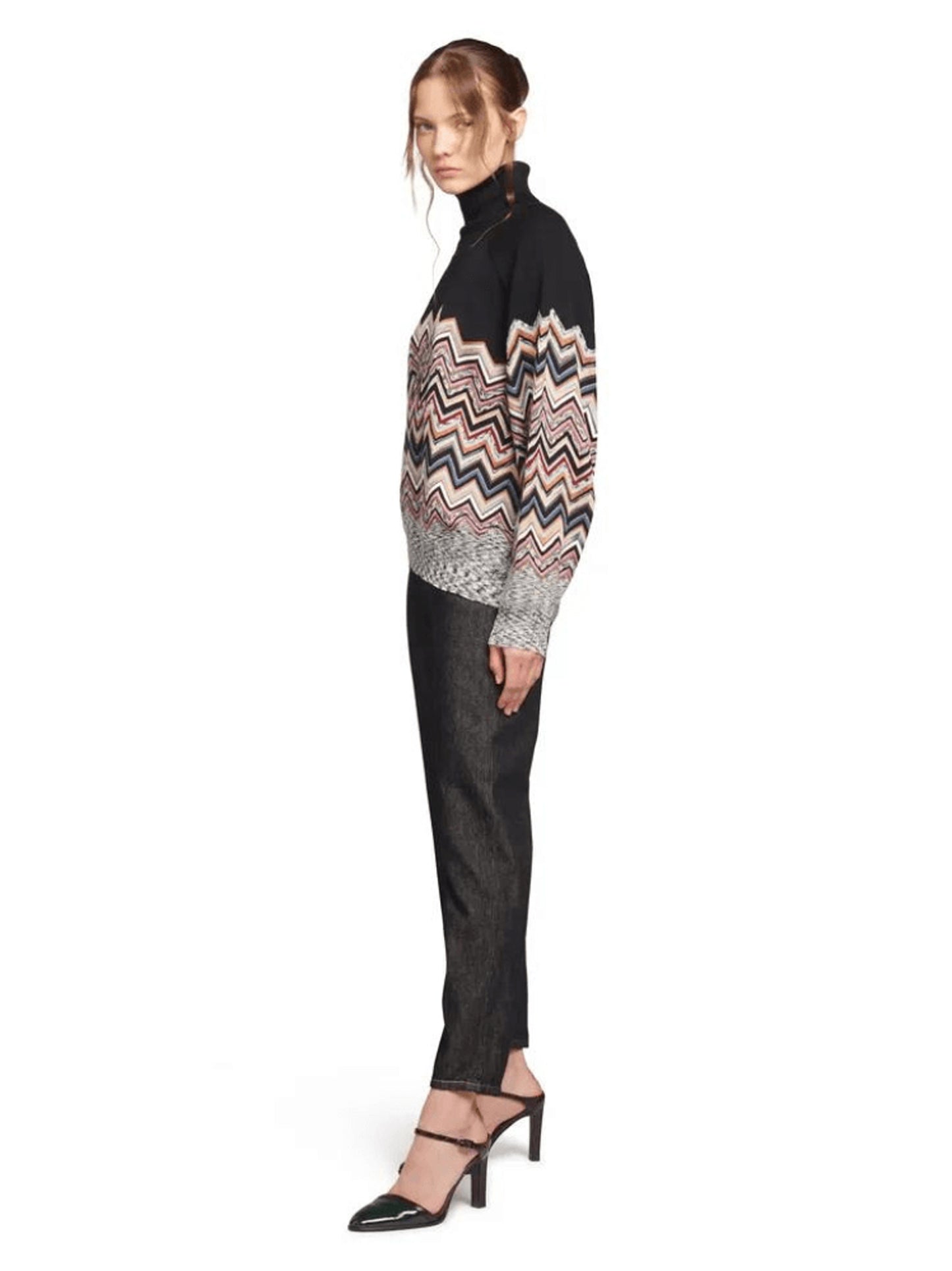 ZIGZAG SWEATER BLACK MULTI