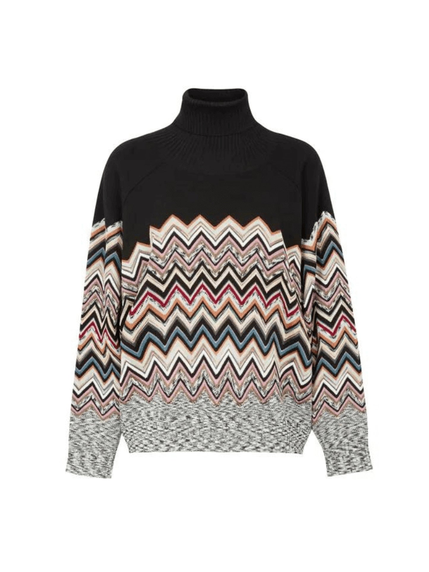 ZIGZAG SWEATER BLACK MULTI