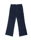 VELVET FLARED TROUSER NAVY