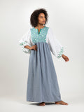 LUMINARIA DRESS BLUE GREEN