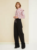 CUFFED WIDE LEG TROUSERS