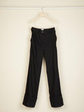 CUFFED WIDE LEG TROUSERS