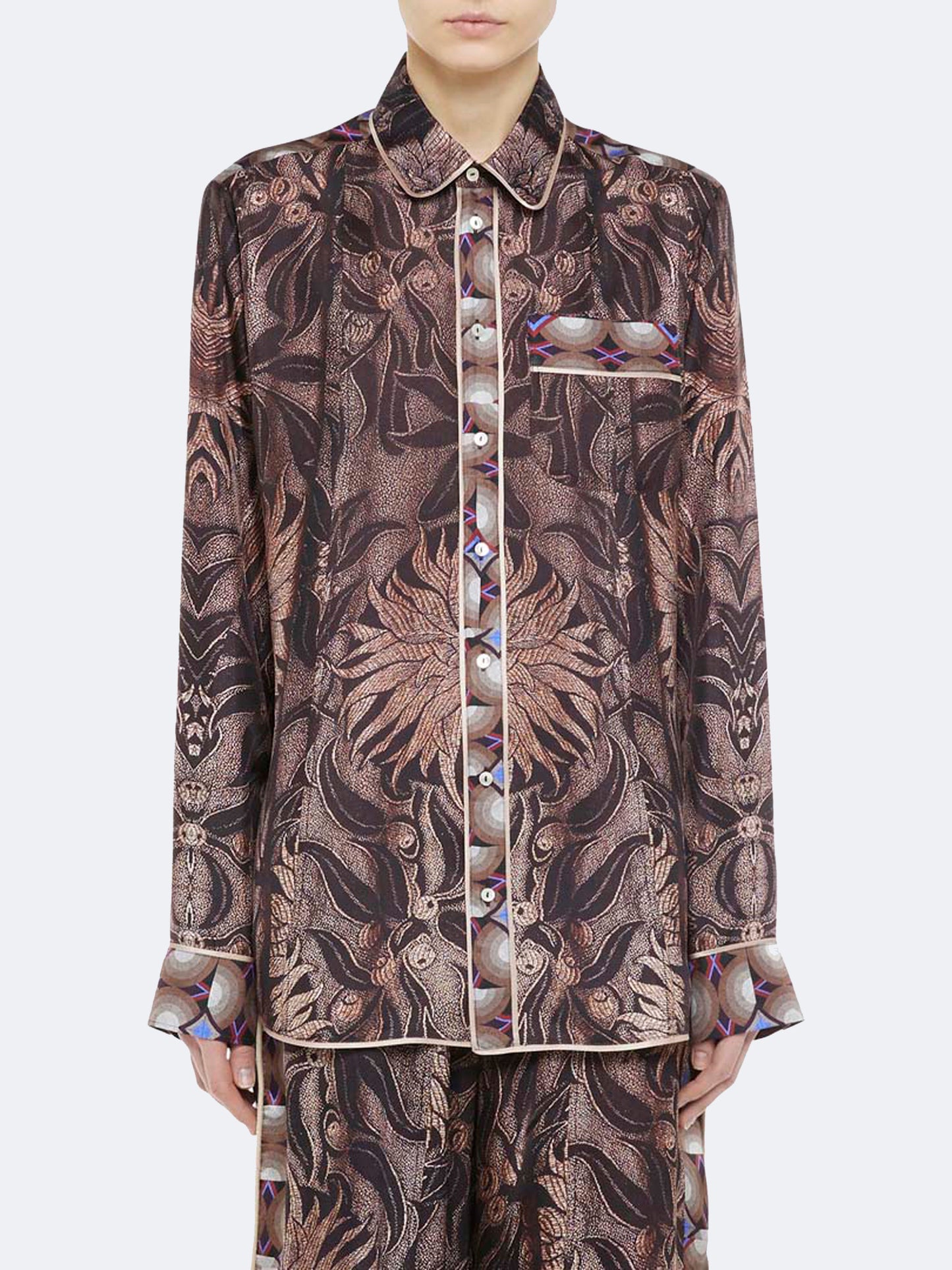 ALOE SHIRT BROWN MULTI