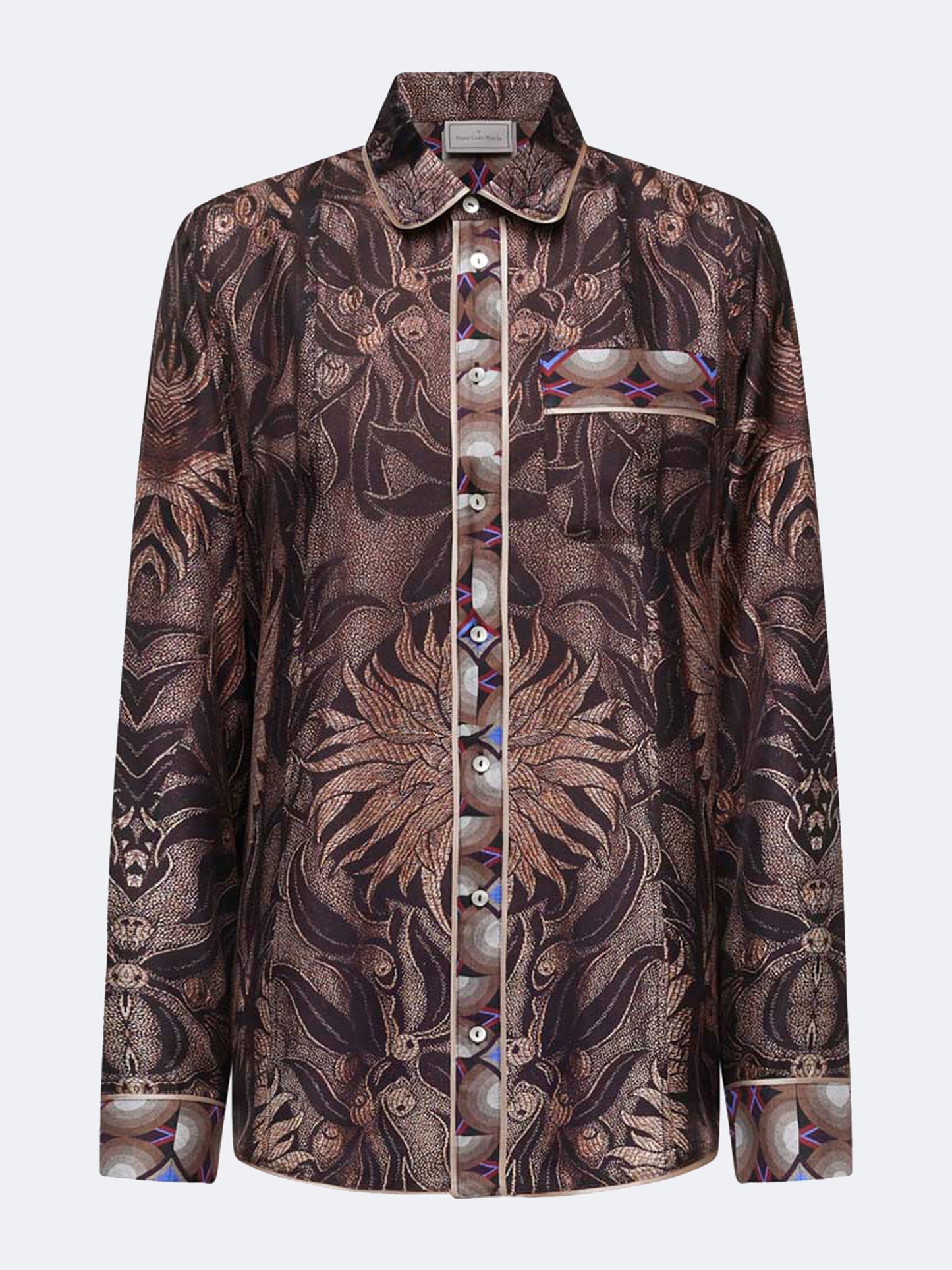 ALOE SHIRT BROWN MULTI