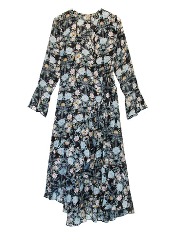 FLORAL WRAP DRESS