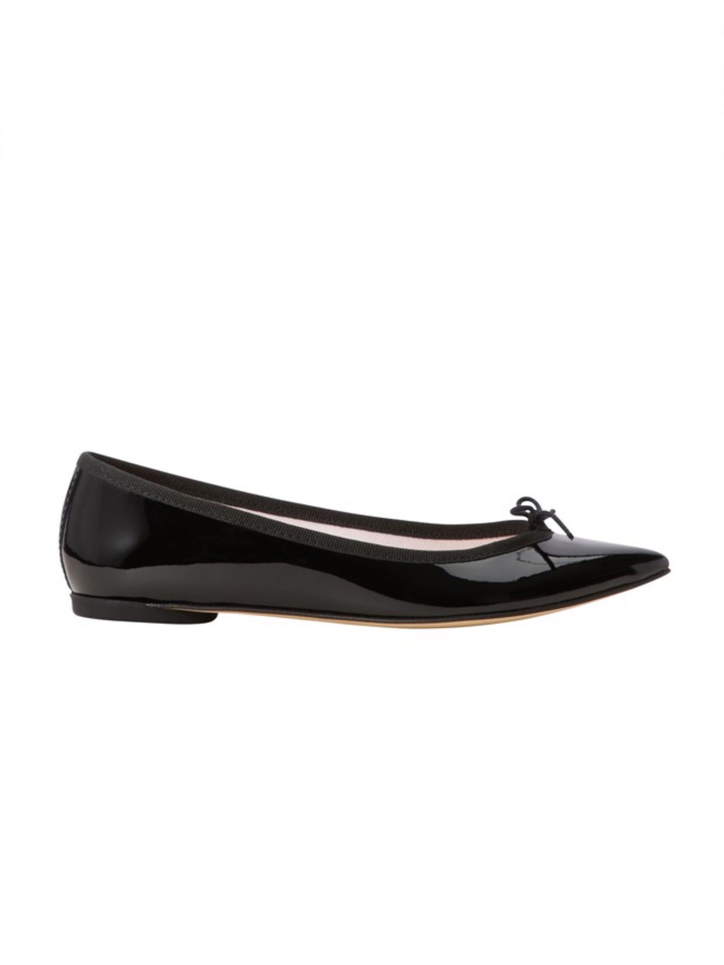 BALLERINE BRIGETTE BALL EN CUIR VERNI NOIR 