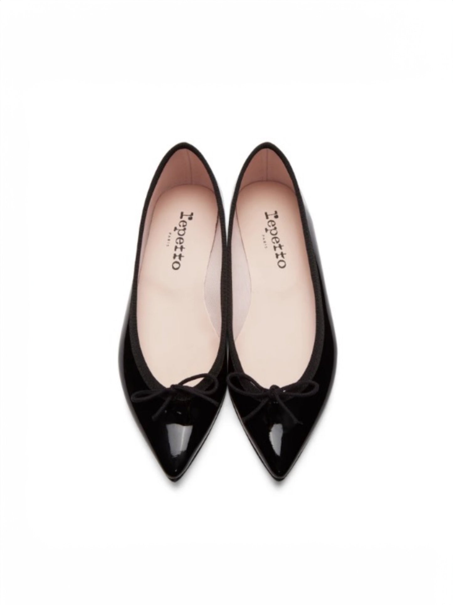 BALLERINE BRIGETTE BALL EN CUIR VERNI NOIR 