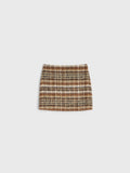 SEINE SKIRT BRUSHED CHECK BROWN