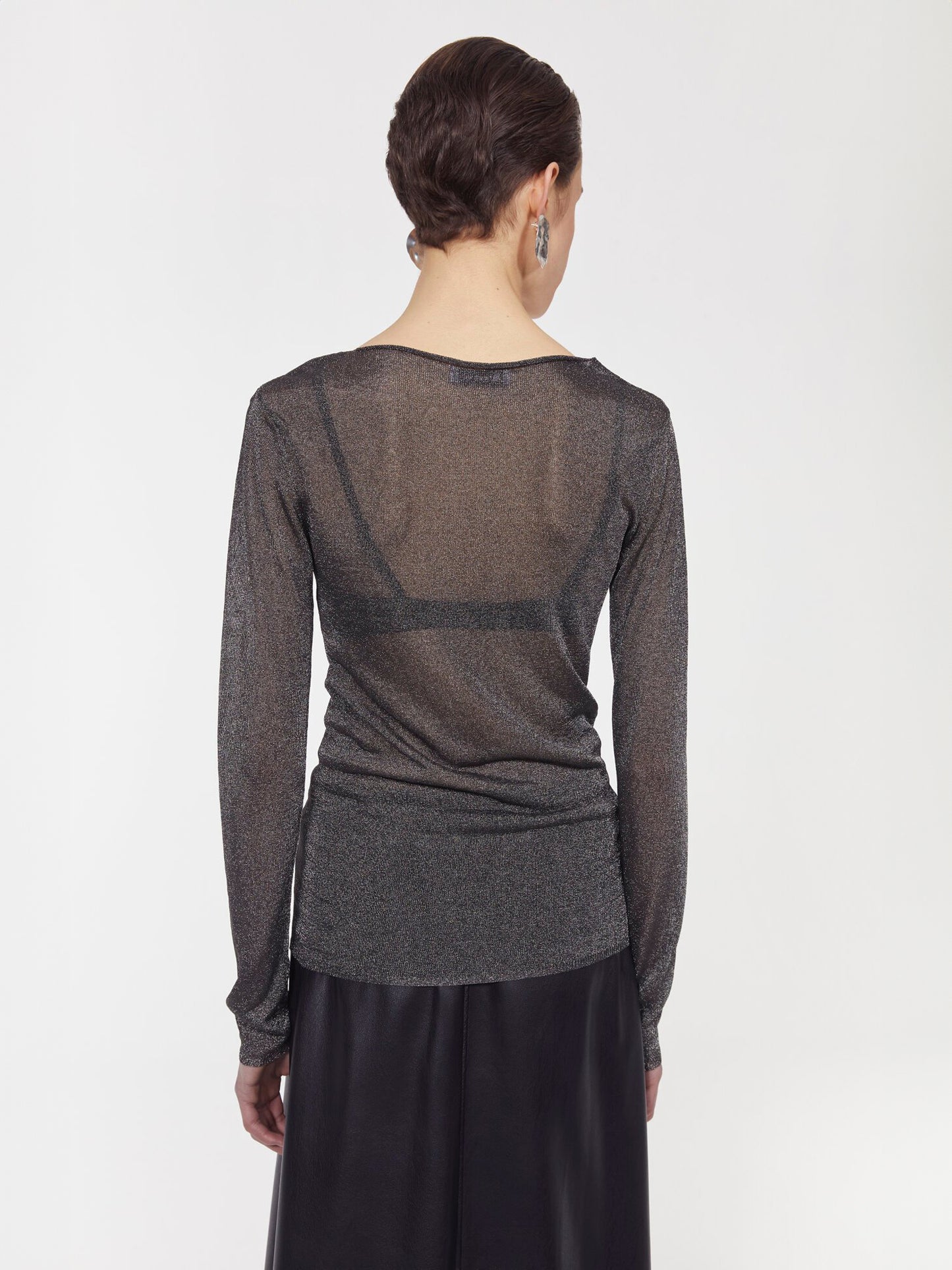 SIMONY SPARKLE KNIT TOP BLACK GOLD