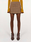 SEINE CARAMEL BROWN TWEED SKIRT